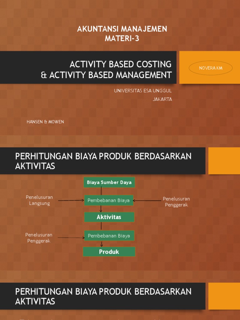 Materi Manajemen Berdasarkan Aktivitas | PDF