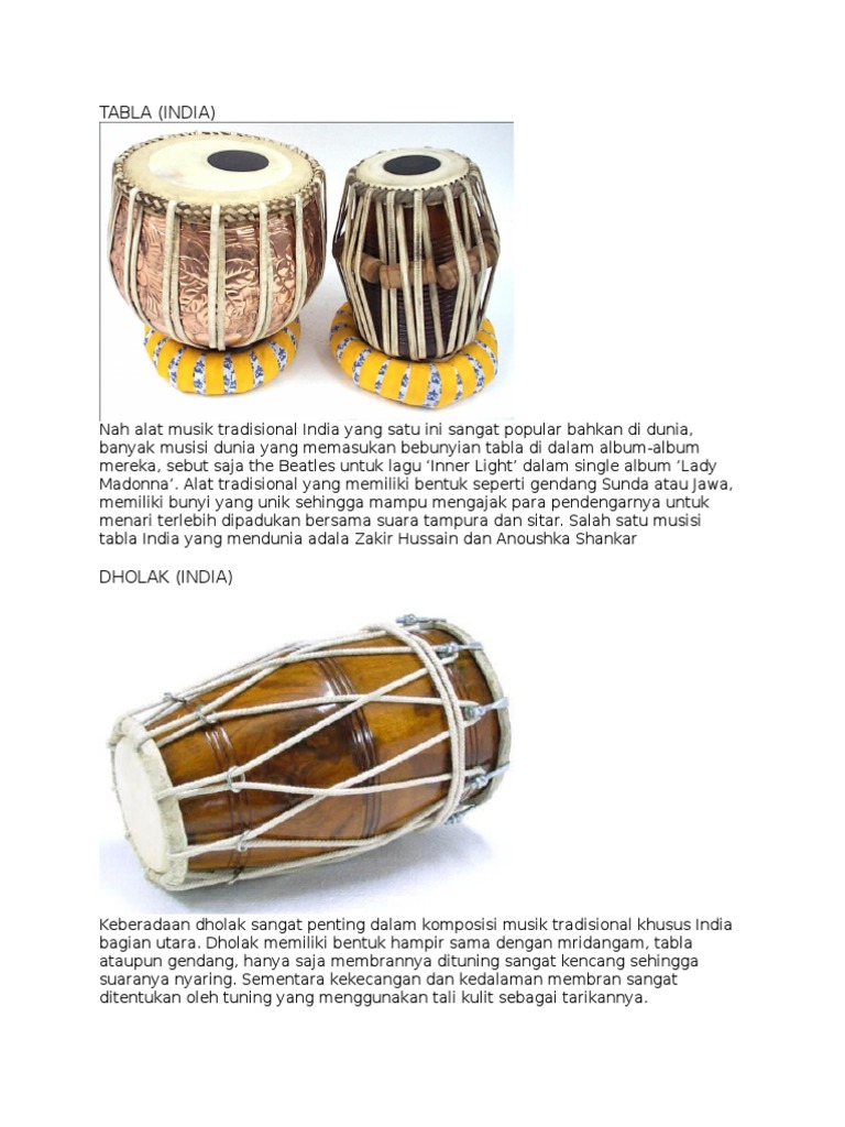 Alat Musik Membranophone Etnis Luar Negeri Docx