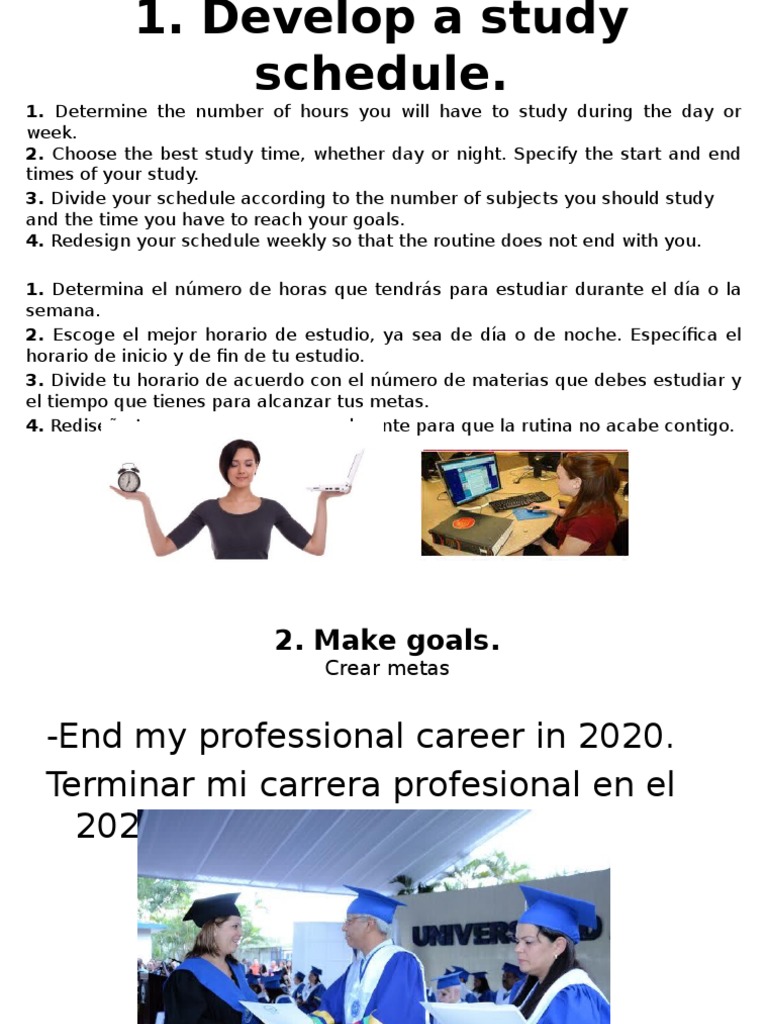 Develop A Study Schedule. | PDF