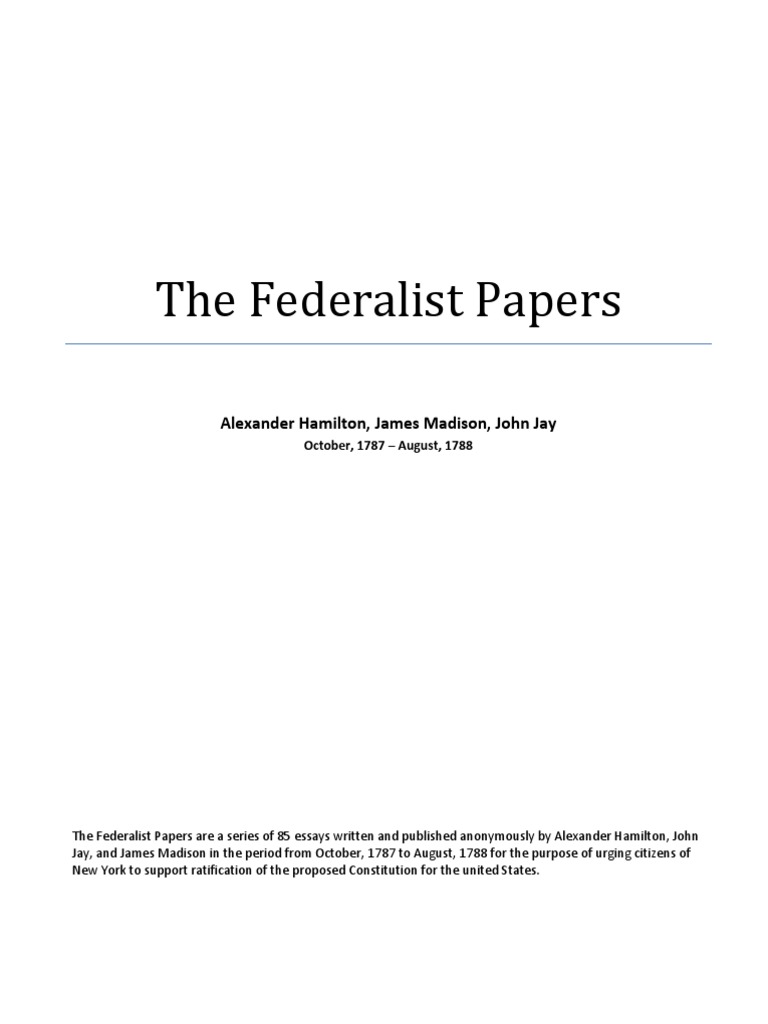 Compromise in The Federalist Papers | PDF | The Federalist Papers ...