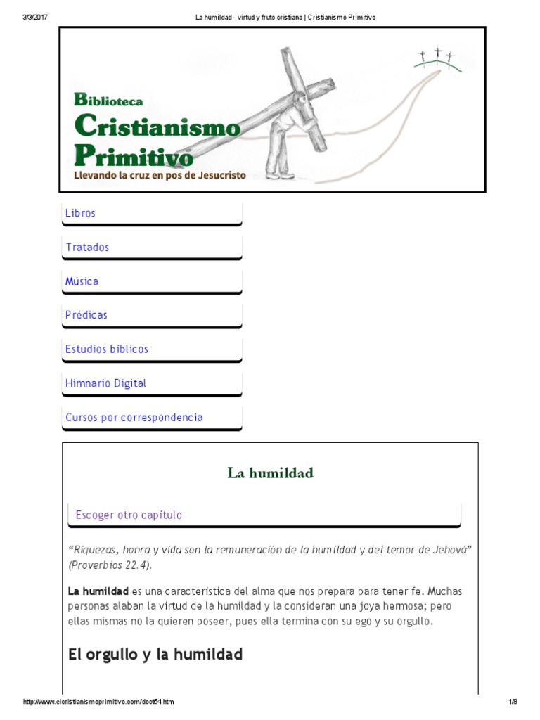 La Humildad: Virtud Cristiana Esencial | PDF | Cristianismo primitivo ...