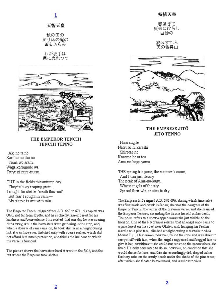Hyakunin Isshu: Classic Japanese Poems | PDF | Nature