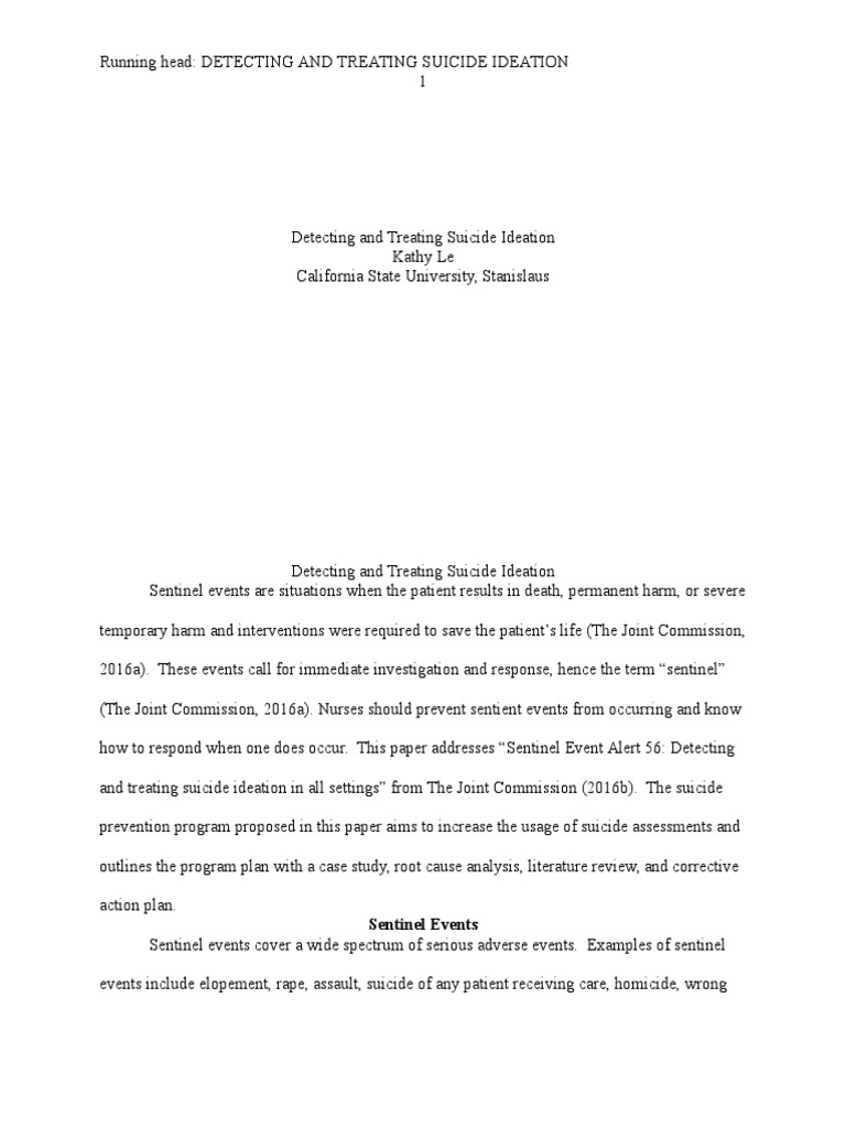 Sentinel event list picture