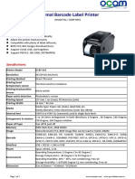 Thermal Barcode Label Printer: Features