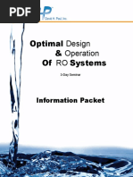 Optimal Design & Operation of RO Systems: Information Packet