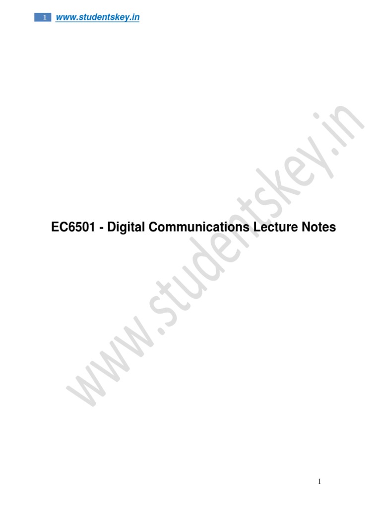 Digital Communications Overview and Elements | PDF | Forward Error ...