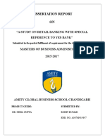 Dissertation Report ON: "A Study On Retail Banking With Special Reference To Yes Bank"