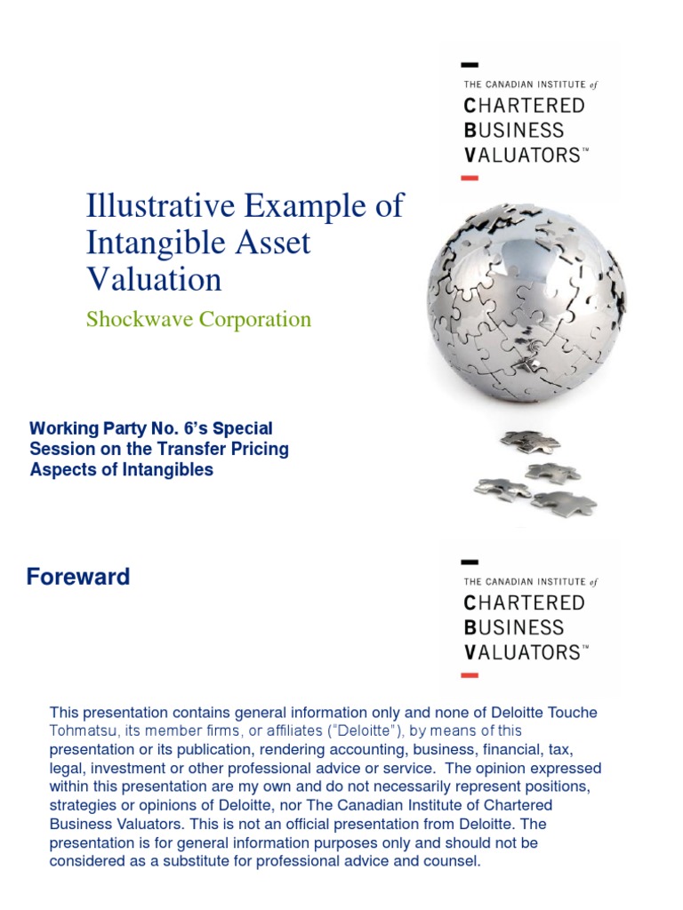 Illustrative Example of Intangible Asset Valuation: Shockwave ...