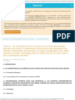 Tema 2 - La Concreción de Los Currículos en El Marco Del Proyecto Educativo PDF