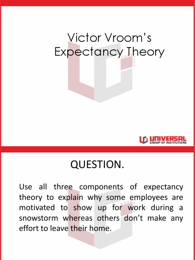 Victor Vrooms Expectancy Theory Motivation SelfImprovement