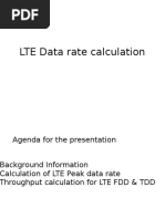 LTE Data Rate Calculation