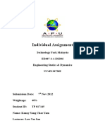 Individual Assignment: Technology Park Malaysia EE007-3-1-ESDM Engineering Statics & Dynamics UC4F1207ME
