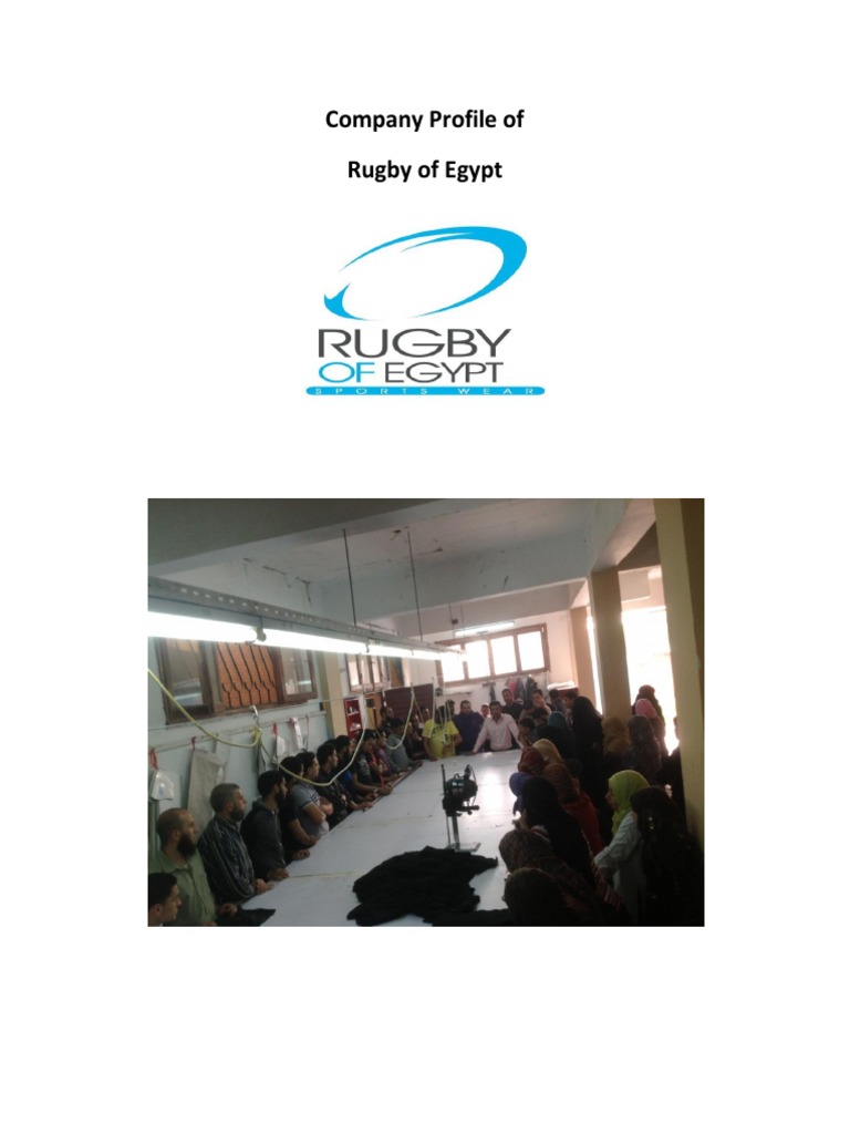 Company Profile of Rugby of Egypt PDF Egypt Clothing