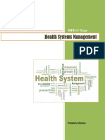 Health Systems Management