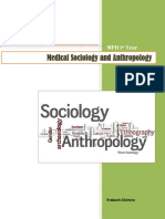 Medical Sociology and Anthropology