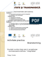 Prezentare - Integritate Si Transparenta - TR