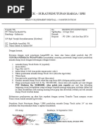 Dump Truck – Surat Penutupan Harga