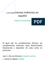 Complementos Indirectos Español