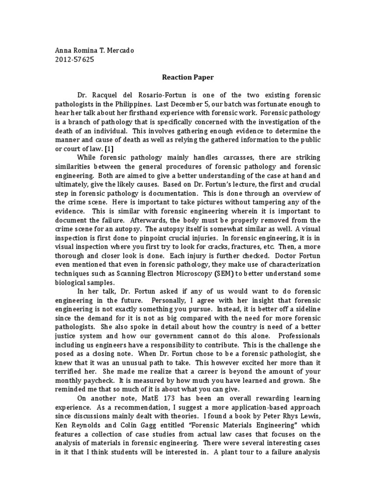 Reaction Paper | PDF | Nondestructive Testing | Fatigue (Material)