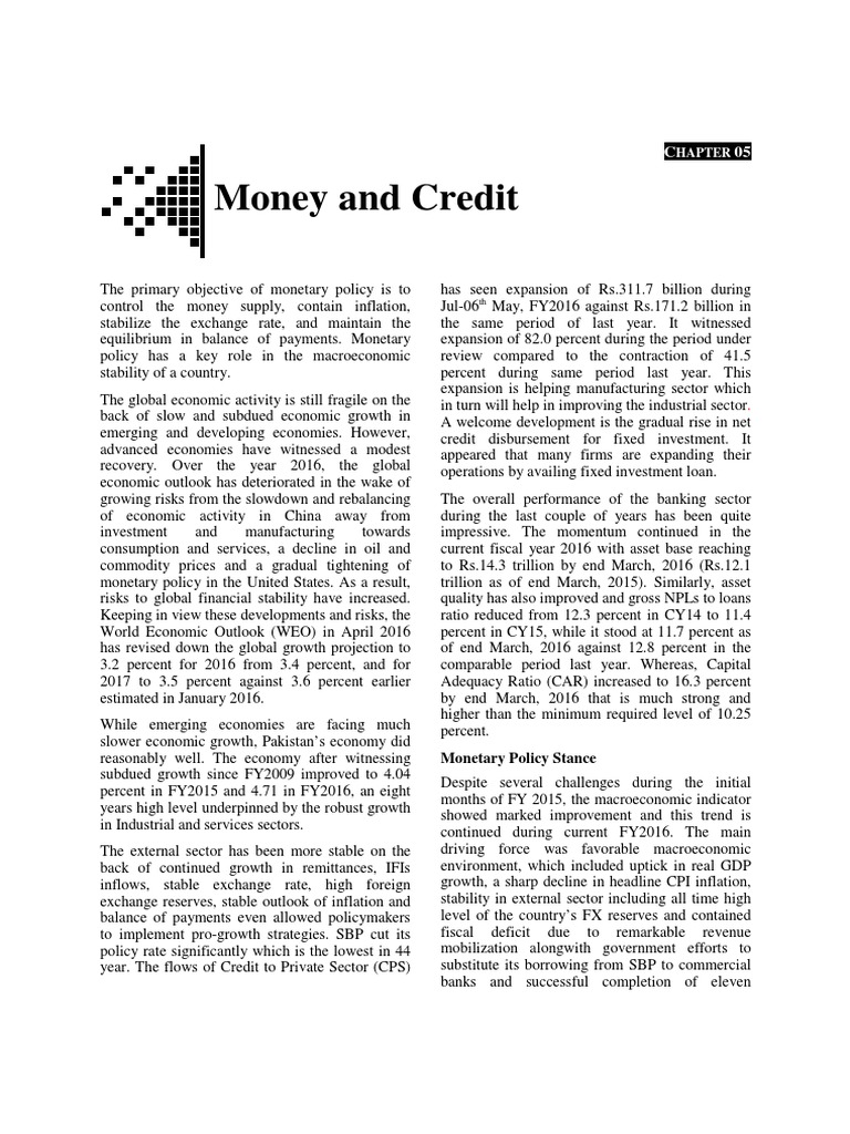 05 Money and Credit | PDF | Monetary Policy | Money Supply