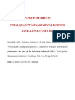 Total Quality Management and Business Concept (TQM Abd BE)
