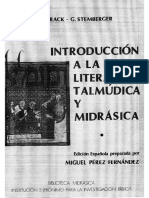 Introduccion A La Literatura Talmudica y Midrasica