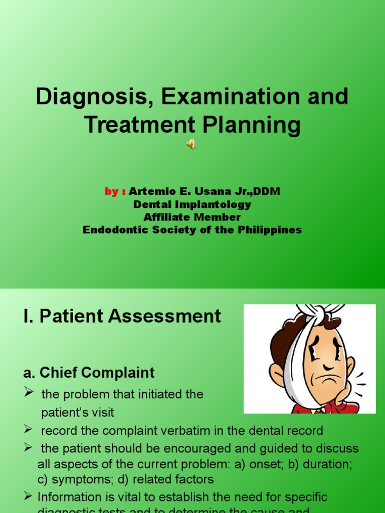 Dental Examination, Diagnosis and Treatment Planning Guide | PDF ...