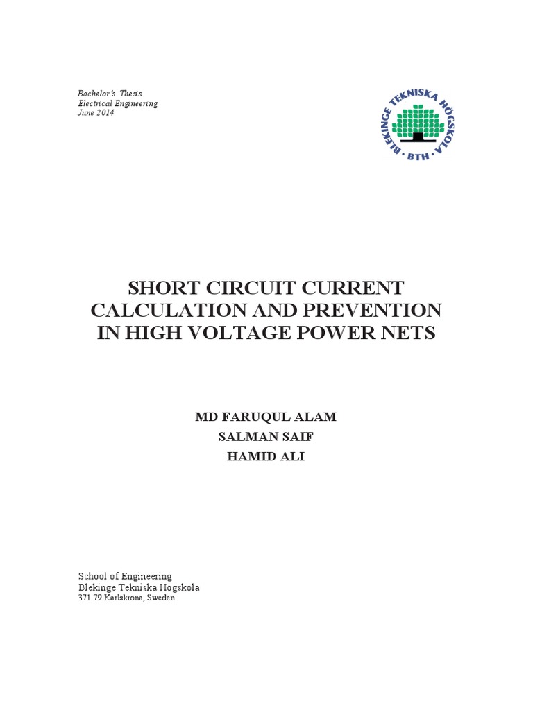 Short circuit calculation image