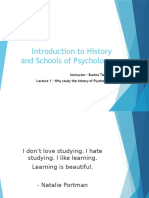 Introduction To History and Schools of Psychology