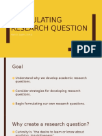 Formulating Research Questions