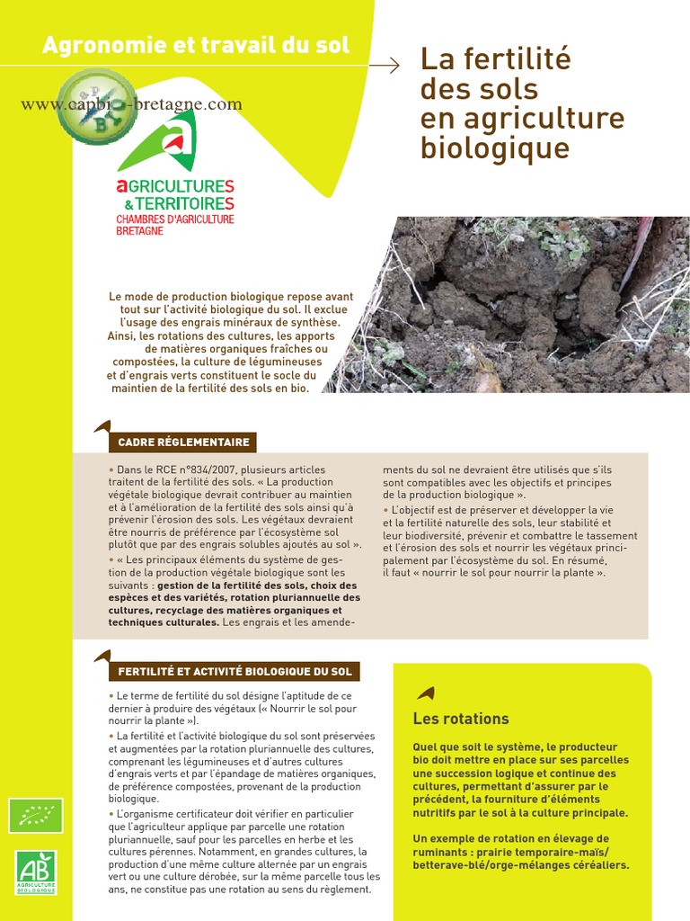 Fertilité des sols en agriculture bio | PDF | Agriculture biologique ...