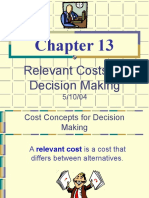 Relevant Costs For Decision Making