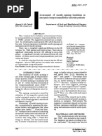 Assessment of Mouth Opening Limitation in Myogenic Temporomandibular Disorder Patients