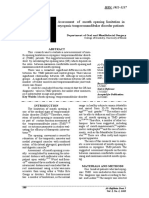 Assessment of Mouth Opening Limitation in Myogenic Temporomandibular Disorder Patients