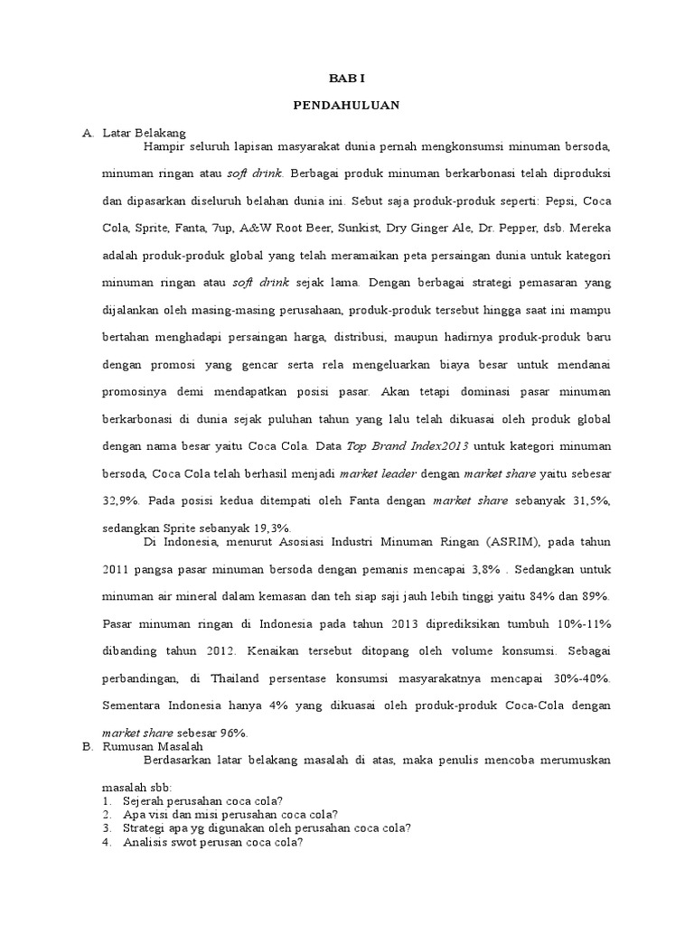 Makalah Coca Cola