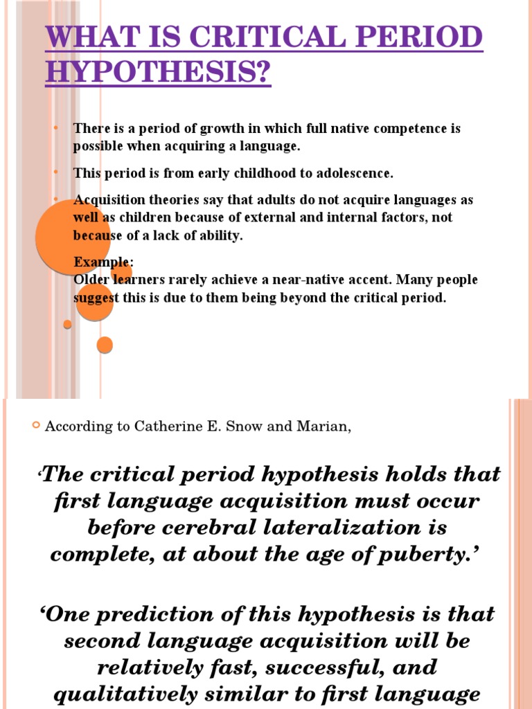 Critical period hypothesis second language image