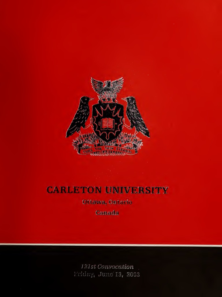 Carleton Convocation | PDF | Diploma | Academic Degree