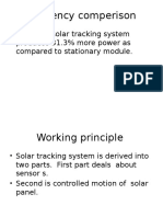 Efficiency Comperison: - Dual Axis Solar Tracking System Produces 31.3% More Power As Compared To Stationary Module