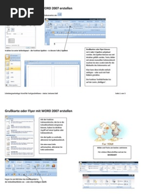 Grusskarte Oder Flyer Mit Word 07 Erstellen