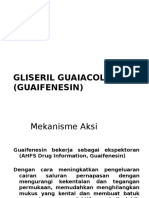 Gliseril Guaiacolat (Guaifenesin) Do Edo