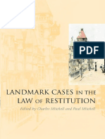 Landmark Cases in Law of Restitution