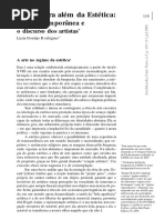 Arte Para Além Da Estética - Arte Contemporânea e Discurso Dos Artistas