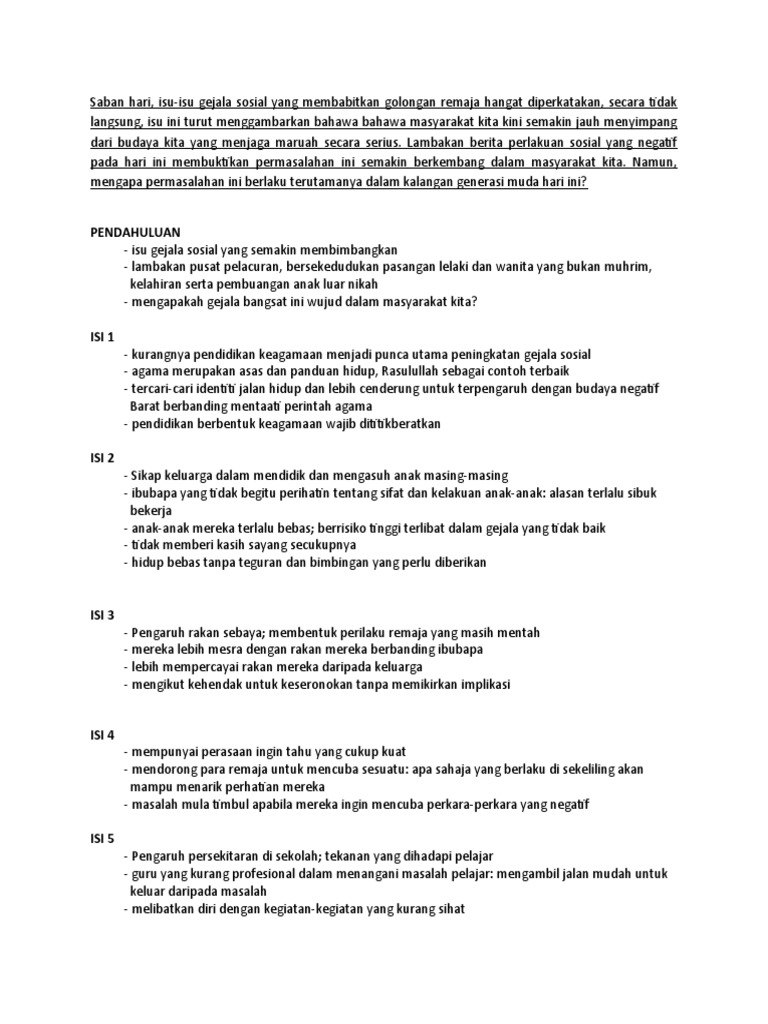 Peningkatan Gejala Sosial Mengapa Pdf