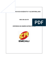 Emcali NDC-SE-AA-019 Criterios de Diseno Estructural