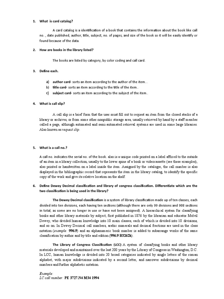 Example: LC Call Number: PE 3727.N4 M34 1994 | PDF | Libraries ...