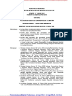 PB Mendagri Dan Menkes No. 15 Tahun 2010 No. 162 Menkes PB I 2010 Tentang Pelaporan Kematian Dan Penyebab Kematian (Salinan 5 Hal)