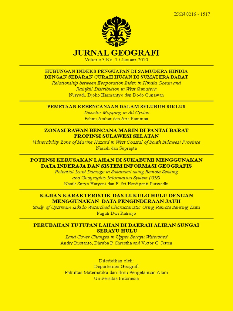 Jurnal Geografi Vol3 No1 Januari2010  PDF