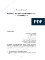 Escobar (2011) Ecología Política de La Globalidad y La Diferencia