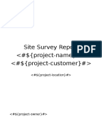 Example Site Survey Project Report Template
