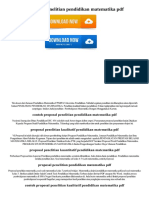Proposal Penelitian Pendidikan Matematika PDF